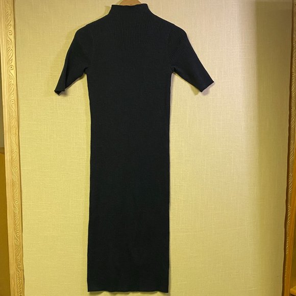 SOLD - Hatch The Penelope Ribbed Knit Midi-Dress Navy/Ink Size 1 (Small, Sz 2-4) - Picture 6 of 6